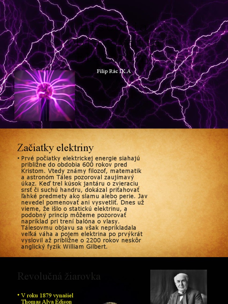 Historia Objavovanie Elektriny Filip Rác Pdf