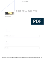 First Exam Fall 2022