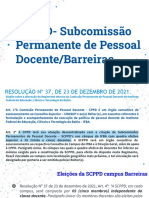 SCPPD - Subcomissão Permanente de Pessoal Docente