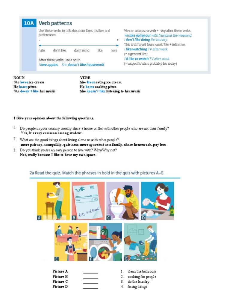 Grammar Verb Patterns Pdf Laundry Language Mechanics