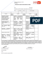 Declaración Jurada de Antecedentes de Salud