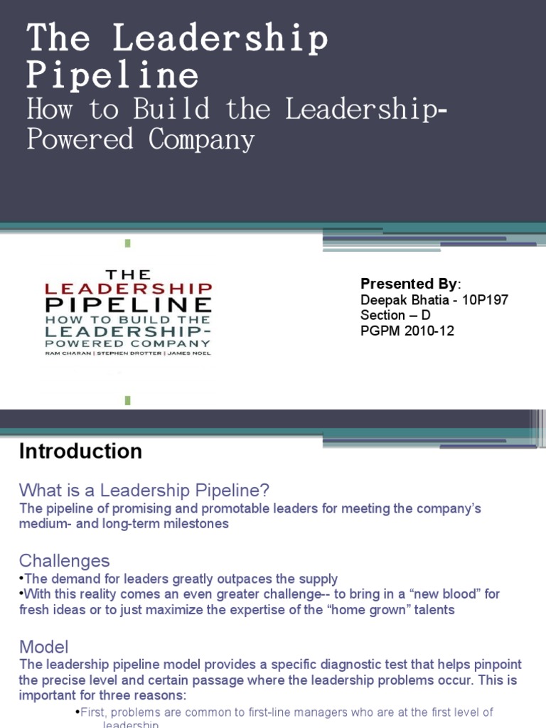 Leadership Pipeline | PDF | Leadership | Strategic Management