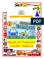 Means of Transport Weekly Lesson Plan Rainbowclassroom Teacher Andreeea