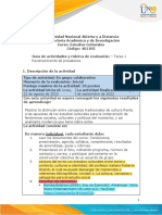 Guía de Actividades y Rúbrica de Evaluación - Tarea 1 - Reconocimiento de Presaberes