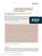 Awareness of HIV Serostatus by Sex Partners of Women Living With HIV in North-Central Nigeria: Correlates and Predictive Analyses