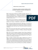 Resolucion 069 de ANT 2022 Disponer A Las Maximas Autoridades de Los Gobiernos Autonomos Descentralizados Municipales Metropolitanos y Mancomunidades
