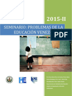 SEMINARIO DE PROBLEMAS DE LA EDUCACIÓN VENEZOLANA Programa