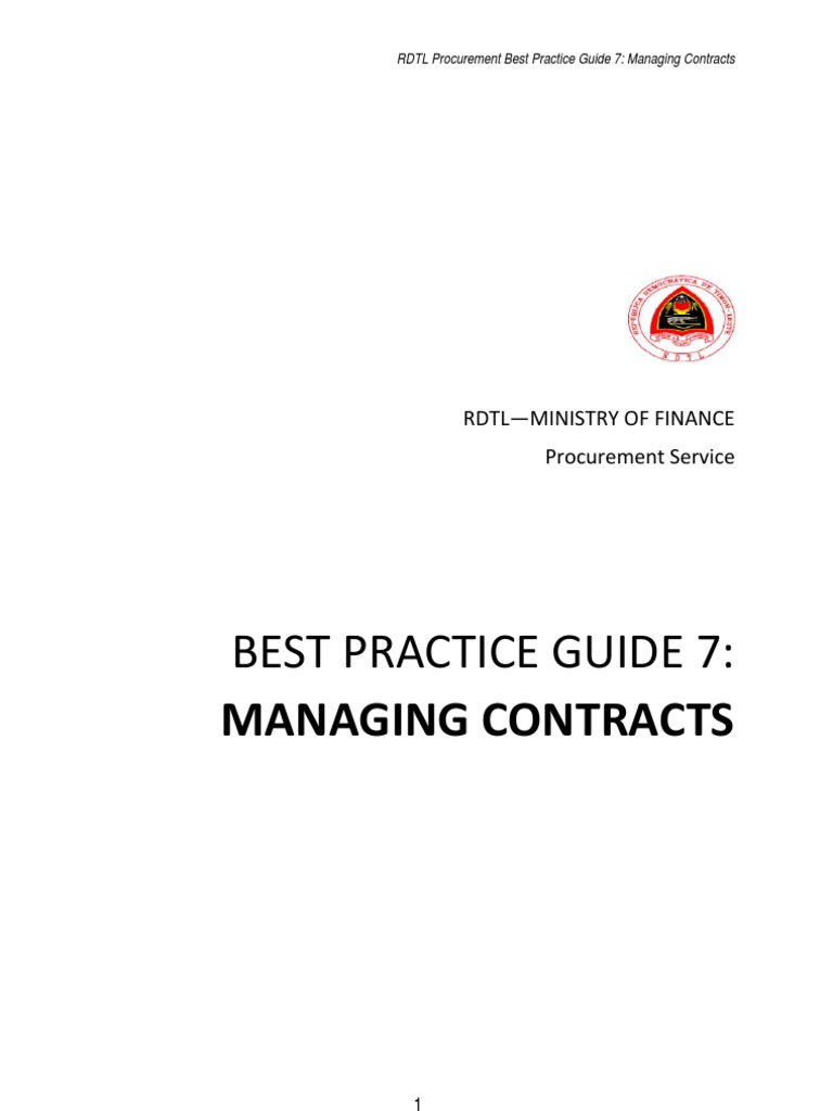 Procurement Best Practice Guideline | PDF | Procurement | Request For ...