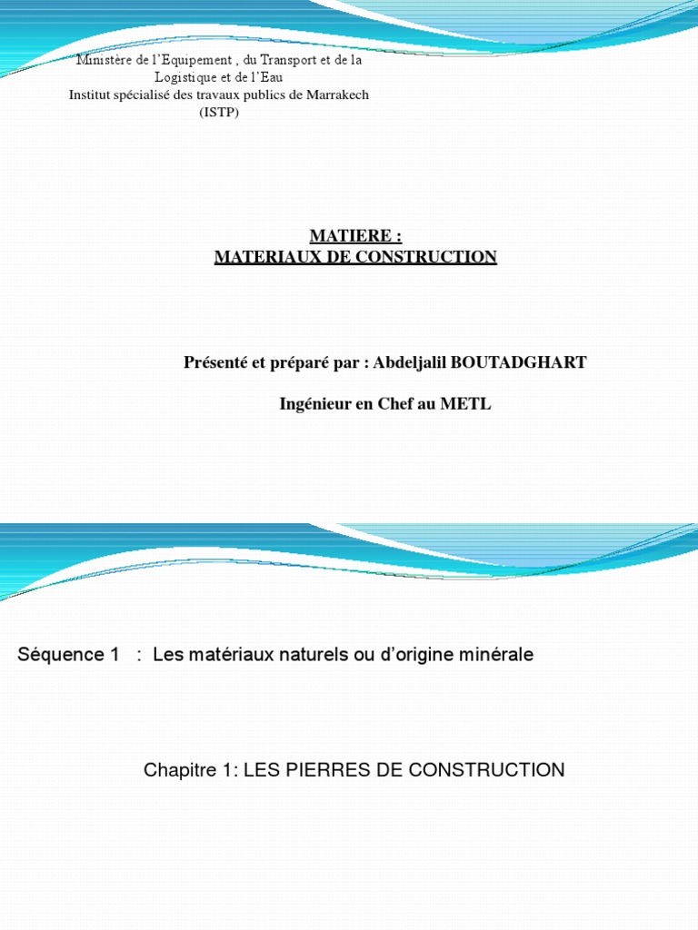 Types et Atouts des Pierres de Construction PDF Carrière (géologie — free download