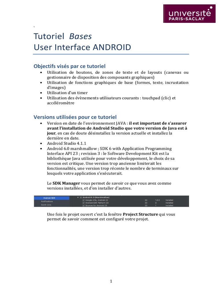 Tutoriel Android Studio en Français | PDF | Android (Système d ...