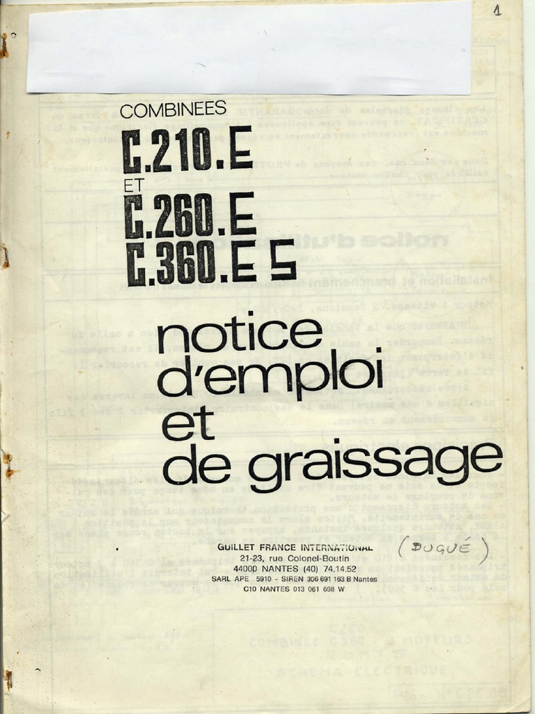 Combines A Bois Dugue-Guillet | PDF