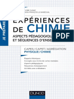 Experiences de Chimie - Aspects Pedagogiques Et Sequences D'enseignement - Capes - Capet - Agregation