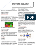 Biologia - Avaliação bimestral sobre especiação