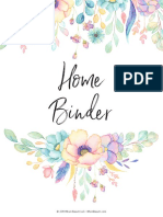 Free Blooms Home Binder