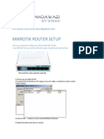 Mikrotik Router Basic Setup