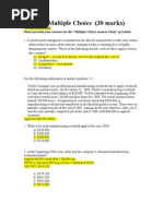 Sample MidTerm MC With Answers