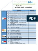 Weekly Plan Week 1 Grade 3