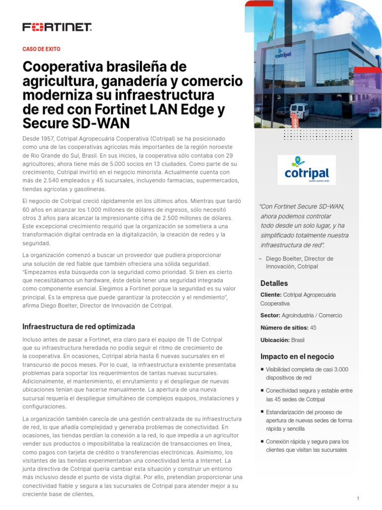 Cooperativa brasileña moderniza su infraestructura de red y seguridad ...