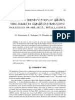 A Arima: Utomatic Identification of Time Series by Expert Systems Using Paradigms of Artificial Intelligence