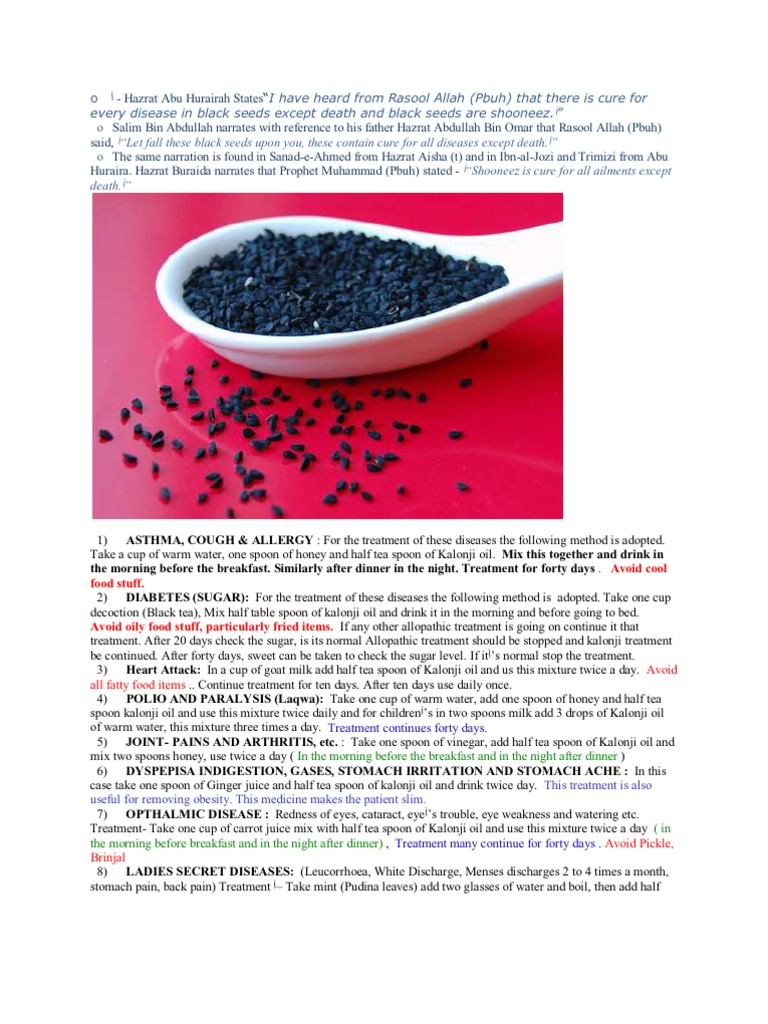 (112 Benefits of Kalonji) Black Seeds Tea Drink