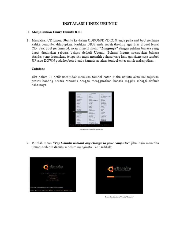 Modul Instalasi Linux Ubuntu | PDF