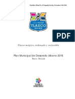 Tlaxco Mágico, Ordenado y Sostenible. Plan Municipal de Desarrollo Urbano 2016
