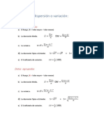 Medidas de Dispersión o Variación - 743953187