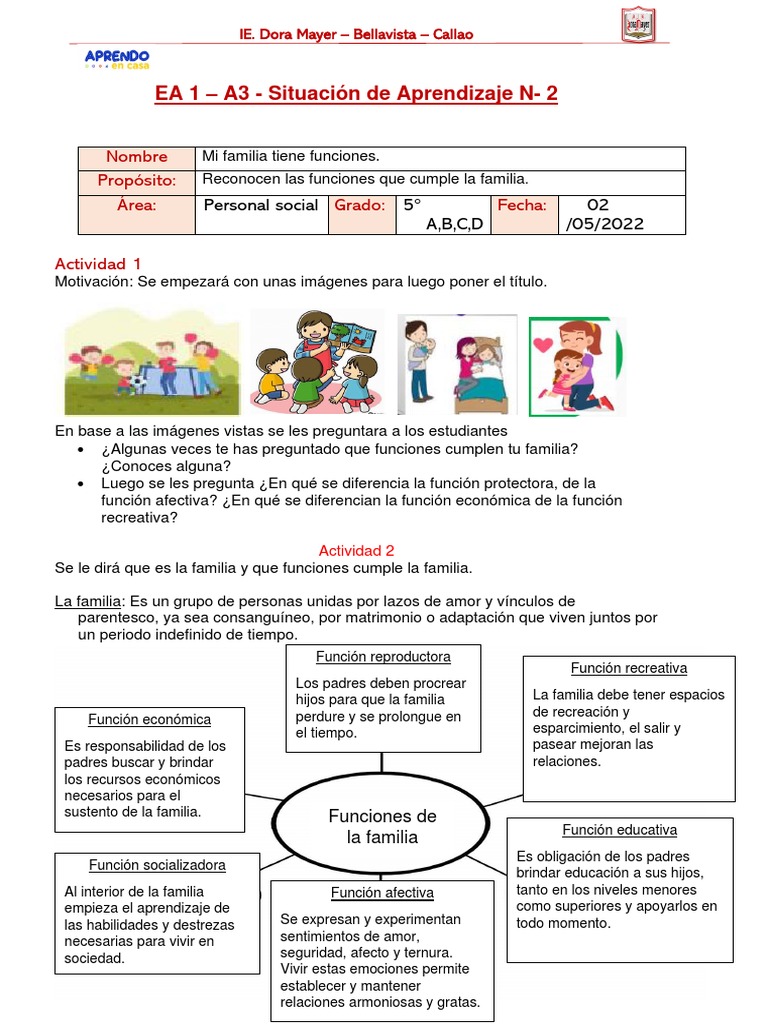 Funciones de la Familia en la Sociedad | PDF | Familia | Evaluación