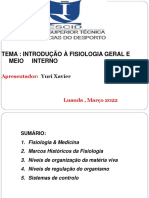 Introdução à Fisiologia Geral e Meio Interno