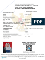 The Indonesian Health Workforce Council: Registration Certificate of Midwife