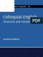 Colloquial English Structure and Variation by Andrew Radford