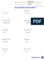 Pre-Algebra Sys Solve