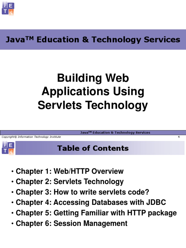 Building Web Applications Using Servlets - Java30 | PDF | Hypertext ...