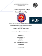 Experiment No. 4 Performance Test On Reciprocating Air Compressor