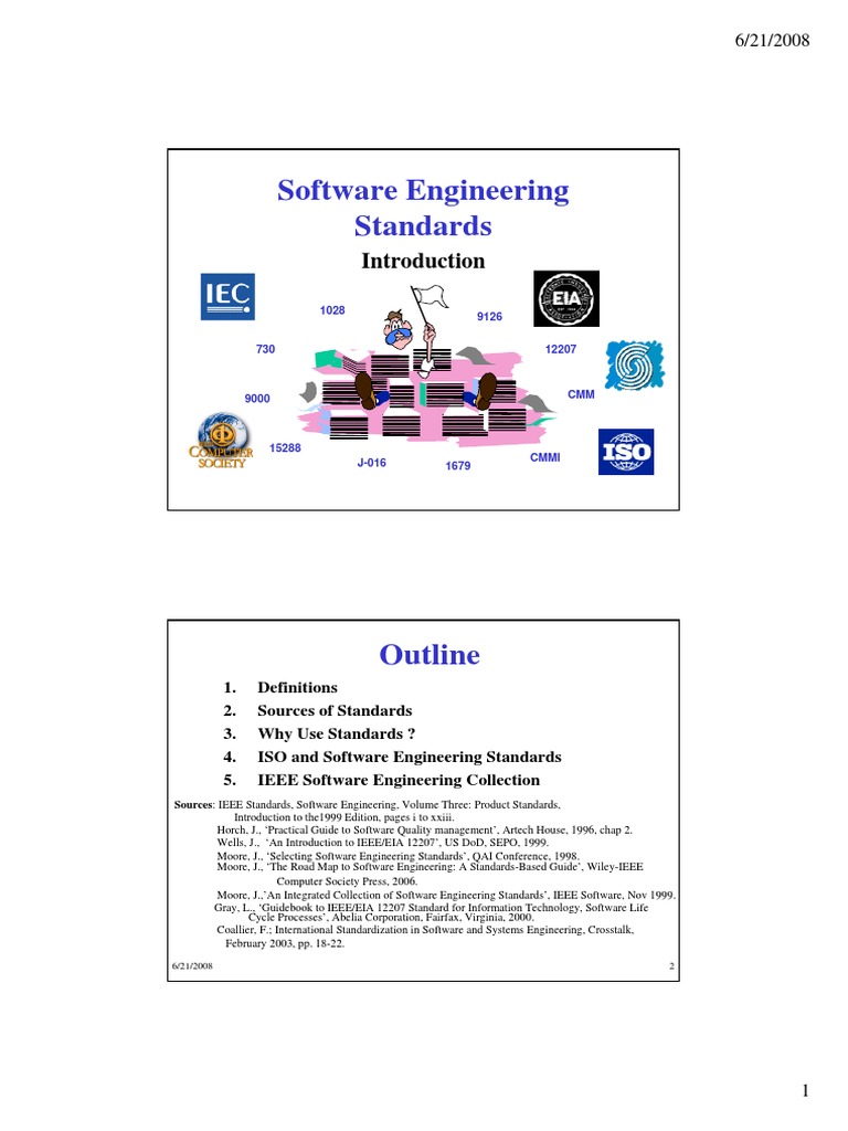Nature and role of software engineering standards int pdf iso