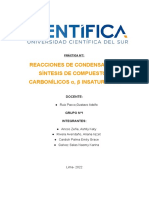 Reacciones De Condensación. Síntesis De Compuestos Carbonílicos Α, Β Insaturados