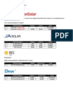 SHPC Solar Product Pricelist 2022 Q4