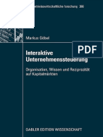 Markus Göbel - Interaktive Unternehmenssteuerung_ Organisation, Wissen Und Reziprozität Auf Kapitalmärkten