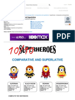 Ejercicio de Superheroes - Comparative and Superlative
