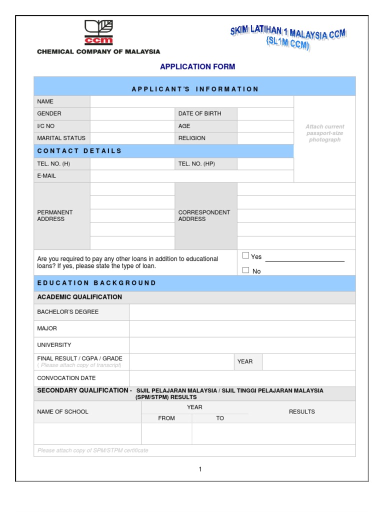 STPM Application Form Details | PDF