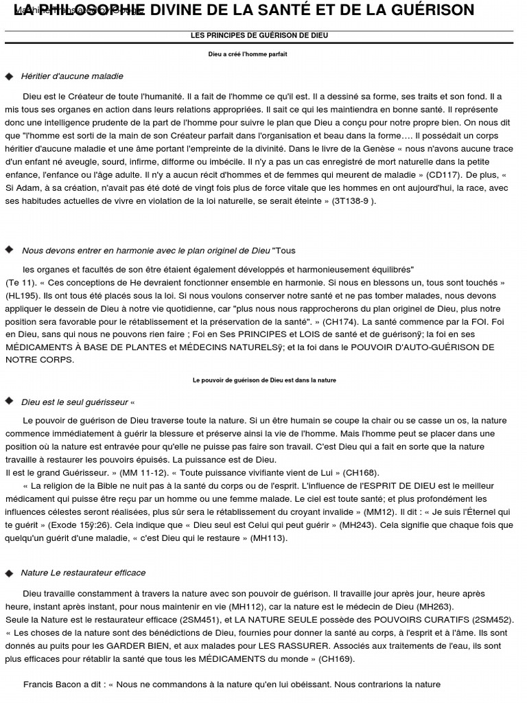 Principes de guérison divine | PDF | Dieu | Loi