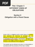 Articles 1226-1230 (Obligations With A Penal Clause)