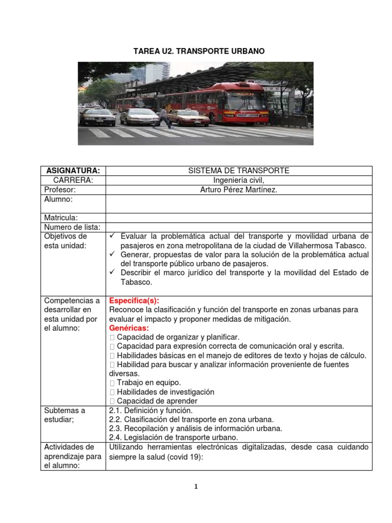 Problemas y Propuestas de Transporte Urbano | PDF | Transporte | Evaluación