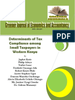 Determinants of Tax Compliance Among Sma