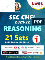 SSC CHSL 2021 Set 01 To 21 Pyq Reasoning Neon Classes