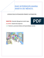 Factores y Procesos Basicos Del Aprendizaje Escolar