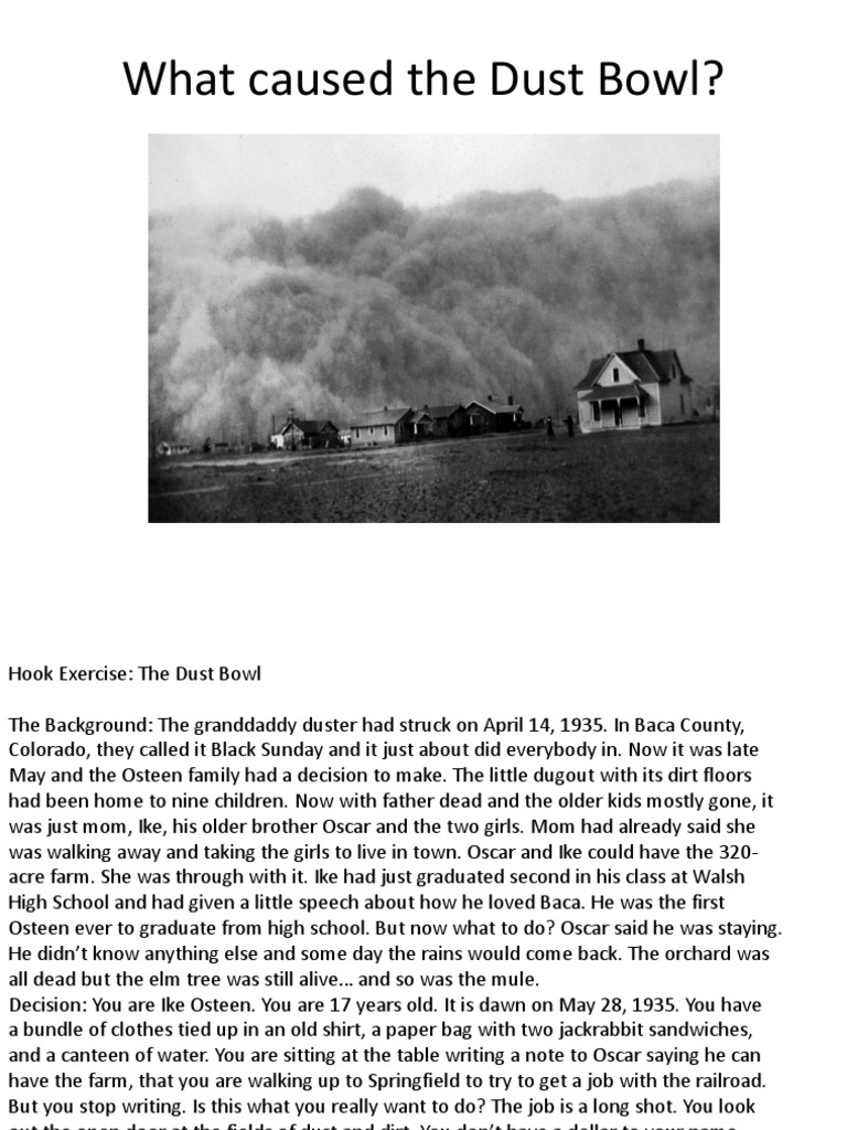 How capitalism caused the dust bowl (history)