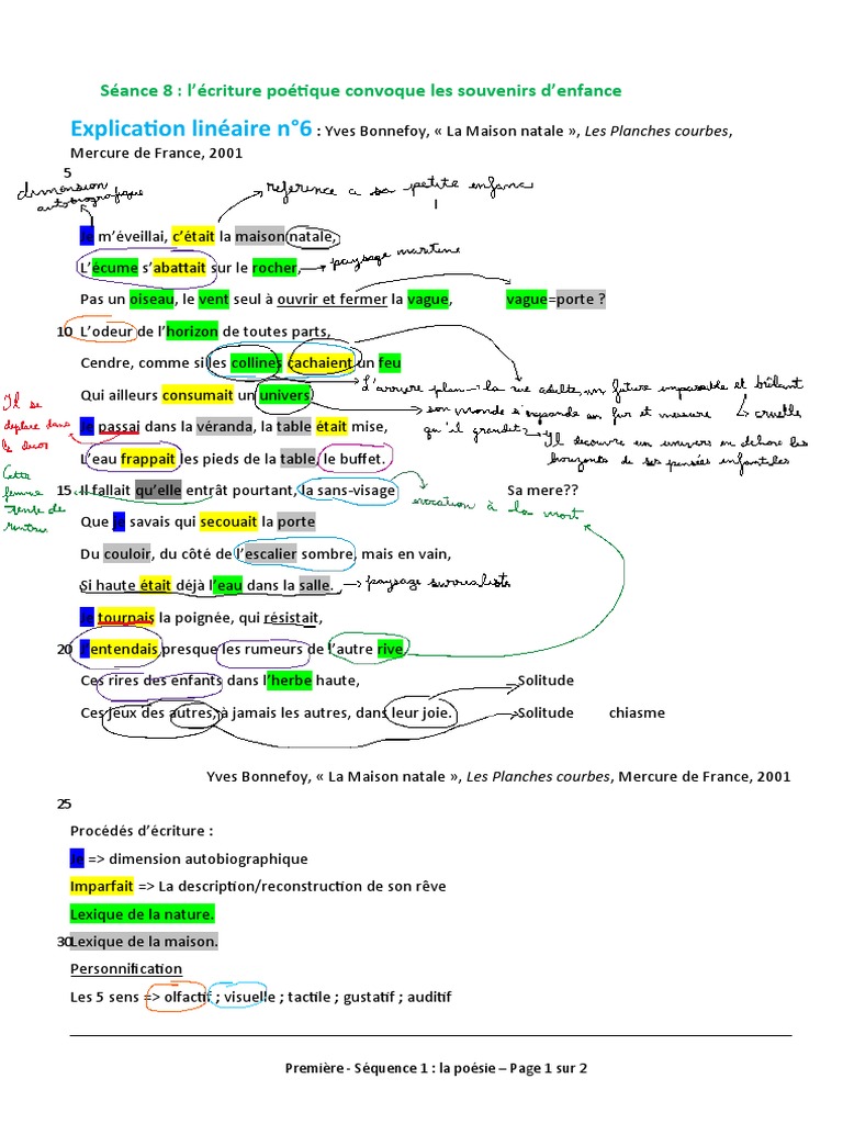 Explication Linéaire n6 | PDF