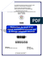 Réduction Du Bruit D'un Signal Monodimensionnel Par Le Filtrage Adaptatif Récursif