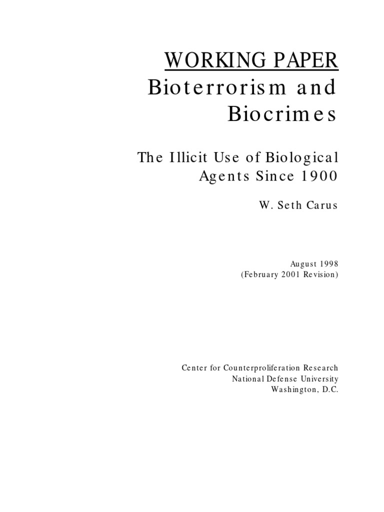 Bioterrorism and Biocrimes Overview | PDF | Biological Warfare ...